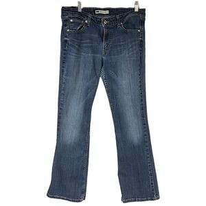 Levi 518 Jeans Womens 31x32 Superlow Blue Dark Wash‎ Denim Mid Rise Y2K Vintage